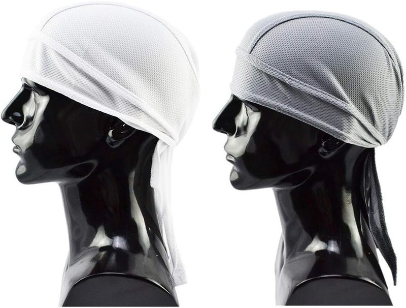GUIFIER 4 Pack Do Rag/Dew Rag Beanie Cap Hat Chemo Cap Skull Cap for Men and Women - Image 3